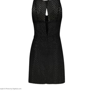 Armani Exchange sleeveless metallic detail dress